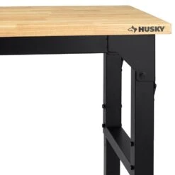 Husky 96 In. W X 23 In. D Adjustable Height Extra Wide Heavy Duty Black Workbench With Solid Wood Top 17 Husky 96 In. W X 23 In. D Adjustable Height Extra Wide Heavy Duty Black Workbench With Solid Wood Top -Husky Shop husky workbenches htc1000014 c3 1000