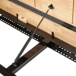 Husky Ready-To-Assemble 72 In. W X 24 In. D Folding Adjustable Height Solid Wood Top Workbench In Black -Husky Shop husky workbenches wsh72fwb 1d 1000