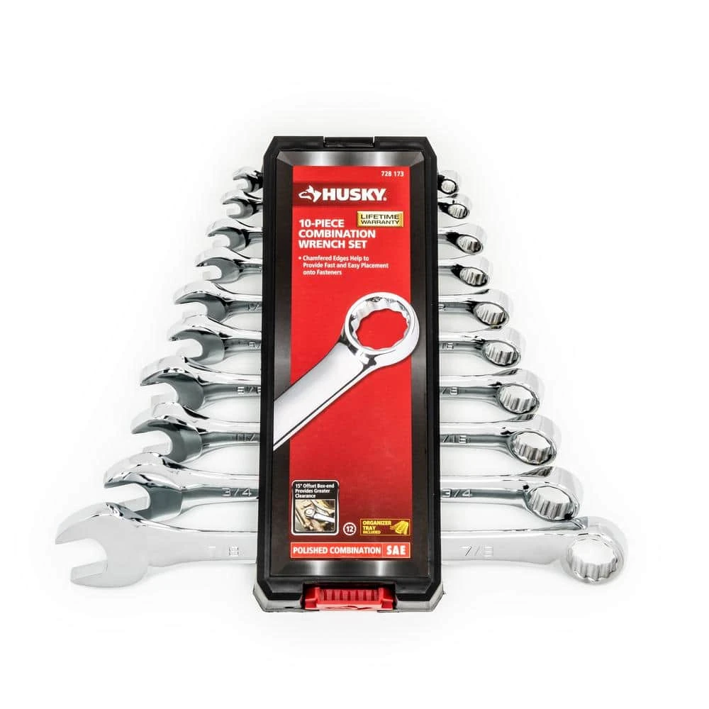 Husky SAE Combination Wrench Set (10-Piece) 1 Husky SAE Combination Wrench Set (10-Piece)