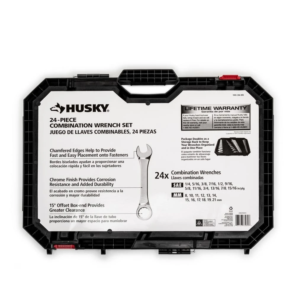 Husky SAE/MM Combination Wrench Set (24-Piece) 5 Husky SAE/MM Combination Wrench Set (24-Piece) - Image 5