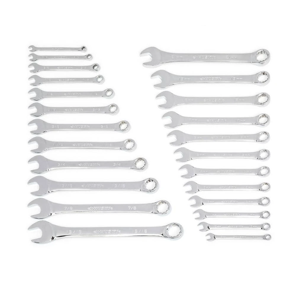 Husky SAE/MM Combination Wrench Set (24-Piece) 7 Husky SAE/MM Combination Wrench Set (24-Piece) - Image 7