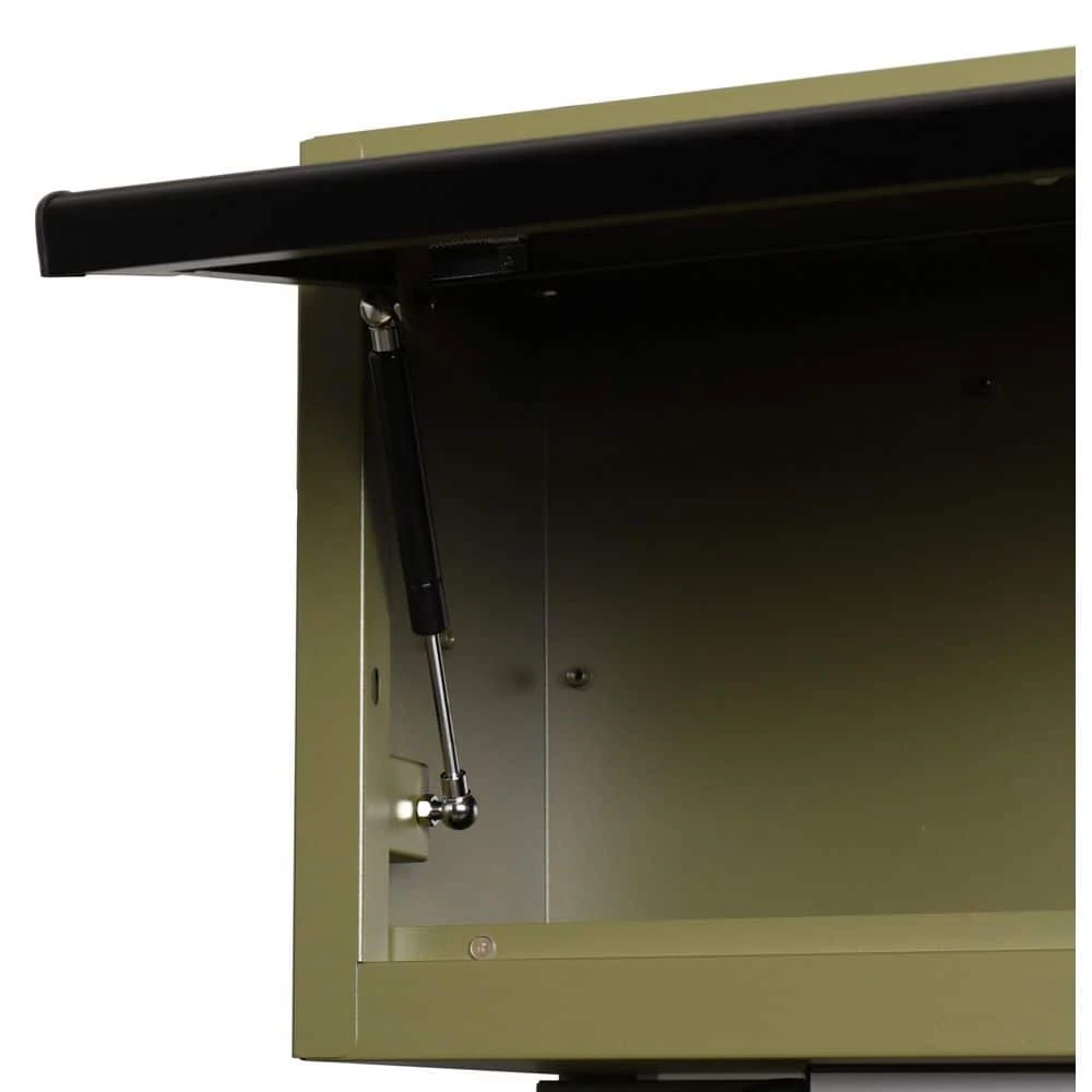 Husky 80.2 In. W X 75 In. H X 19.2 In. D Steel 8-Piece Garage Storage System In Matte Army Green With Solid Wood Worktop 10 Husky 80.2 In. W X 75 In. H X 19.2 In. D Steel 8-Piece Garage Storage System In Matte Army Green With Solid Wood Worktop - Image 10