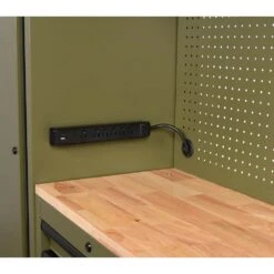 Husky 80.2 In. W X 75 In. H X 19.2 In. D Steel 8-Piece Garage Storage System In Matte Army Green With Solid Wood Worktop 20 Husky 80.2 In. W X 75 In. H X 19.2 In. D Steel 8-Piece Garage Storage System In Matte Army Green With Solid Wood Worktop -Husky Shop matte army green husky garage storage systems hgrgsuitearmy c3 1000