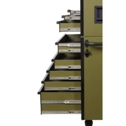 Husky Heavy Duty 52 In. W 15-Drawer Matte Army Green Rolling Tool Chest Combo -Husky Shop matte army green husky tool chest combos h52ch6tr9hdv4ar 77 1000