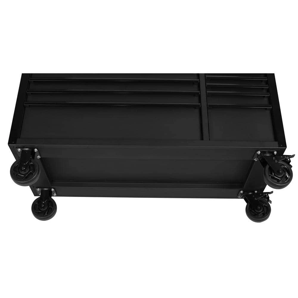 Husky 56 In. W X 27.6 In. D 10-Drawer Matte Black Heavy-Duty Mobile Workbench With Pegboard And Top Cabinets 13 Husky 56 In. W X 27.6 In. D 10-Drawer Matte Black Heavy-Duty Mobile Workbench With Pegboard And Top Cabinets - Image 13