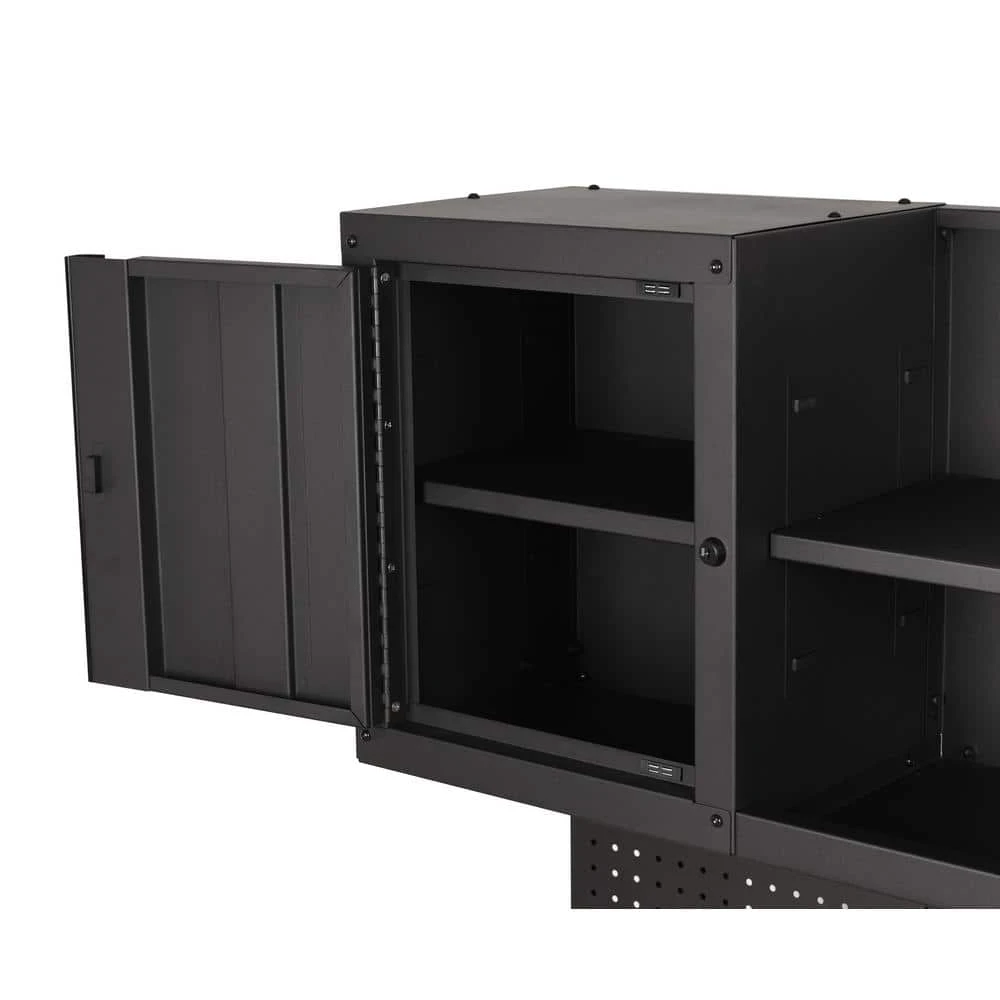 Husky 56 In. W X 27.6 In. D 10-Drawer Matte Black Heavy-Duty Mobile Workbench With Pegboard And Top Cabinets 14 Husky 56 In. W X 27.6 In. D 10-Drawer Matte Black Heavy-Duty Mobile Workbench With Pegboard And Top Cabinets - Image 14