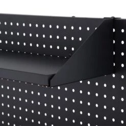 Husky 61 In. W X 26 In. D Heavy Duty 10-Drawer 1-Door Mobile Workbench With Hardwood Top, Pegboard And Shelf In Matte Black -Husky Shop matte black husky mobile workbenches hotc6110bb1m 4f 1000