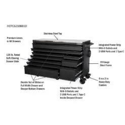 Husky Modular Tool Storage 62 In. W X 24 In. D Heavy Duty Matte Black Mobile Workbench Cabinet With Stainless Steel Top 20 Husky Modular Tool Storage 62 In. W X 24 In. D Heavy Duty Matte Black Mobile Workbench Cabinet With Stainless Steel Top -Husky Shop matte black husky mobile workbenches hotc6210bb1d c3 1000