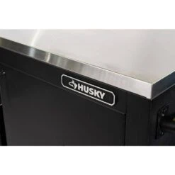 Husky 84 In. W X 24 In. D 9-Drawer Heavy-Duty Mobile Workbench With Stainless Steel Top In Matte Black 18 Husky 84 In. W X 24 In. D 9-Drawer Heavy-Duty Mobile Workbench With Stainless Steel Top In Matte Black -Husky Shop matte black husky mobile workbenches hotc8409bb1m 66 1000