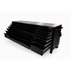 Husky Tool Storage Heavy Duty 96 In. W X 24 In. D Matte Black Mobile Workbench Cabinet With Stainless Steel Top -Husky Shop matte black husky mobile workbenches hotc9624bb1m c3 1000