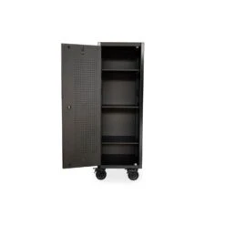 Husky Modular Tool Storage 24 In. W X 24 In. D Heavy Duty Matte Black Modular Tall Side Tool Chest Locker -Husky Shop matte black husky side tool cabinets lockers hotc24xdbb1f 1f 1000