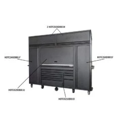 Husky Modular Tool Storage 24 In. W X 24 In. D Heavy Duty Matte Black Modular Tall Side Tool Chest Locker -Husky Shop matte black husky side tool cabinets lockers hotc24xdbb1f 31 1000