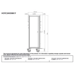 Husky Modular Tool Storage 24 In. W X 24 In. D Heavy Duty Matte Black Modular Tall Side Tool Chest Locker -Husky Shop matte black husky side tool cabinets lockers hotc24xdbb1f 44 1000