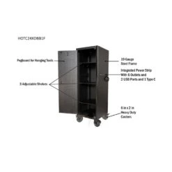 Husky Modular Tool Storage 24 In. W X 24 In. D Heavy Duty Matte Black Modular Tall Side Tool Chest Locker -Husky Shop matte black husky side tool cabinets lockers hotc24xdbb1f c3 1000