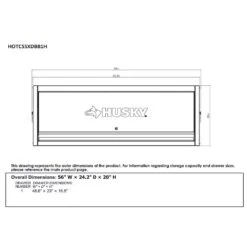 Husky Modular Tool Storage 55 In. W X 24 In. D Heavy Duty Matte Black Top Tool Chest -Husky Shop matte black husky side tool cabinets lockers hotc55xdbb1h fa 1000