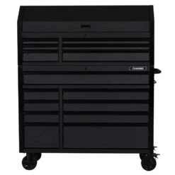 Husky Tool Storage 52 In. W X 20 In. D Heavy Duty Rolling Tool Chest Combo In Matte Black -Husky Shop matte black husky tool chest combos h52ch6tr9hdv4 1d 1000