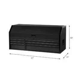 Husky Heavy-Duty 52 In. W 6-Drawer, Deep Tool Chest In Matte Black -Husky Shop matte black husky top tool chests h52ch6hd 4f 1000