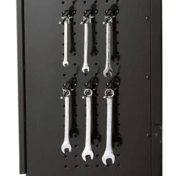 Husky Regular Duty Welded 24-Gauge Steel Freestanding Garage Cabinet In Black (31 In. W X 75 In. H X 20 In. D) -Husky Shop matte black powder coating husky free standing cabinets h30locker 77 1000
