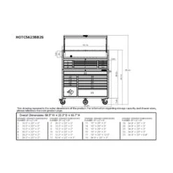 Husky 56 In. W X 22 In. D Heavy Duty 23-Drawer Combination Rolling Tool Chest And Top Tool Cabinet Set In Matte Black 27 Husky 56 In. W X 22 In. D Heavy Duty 23-Drawer Combination Rolling Tool Chest And Top Tool Cabinet Set In Matte Black -Husky Shop matte black with black finishes husky tool chest combos hotc5623bb2s 31 1000