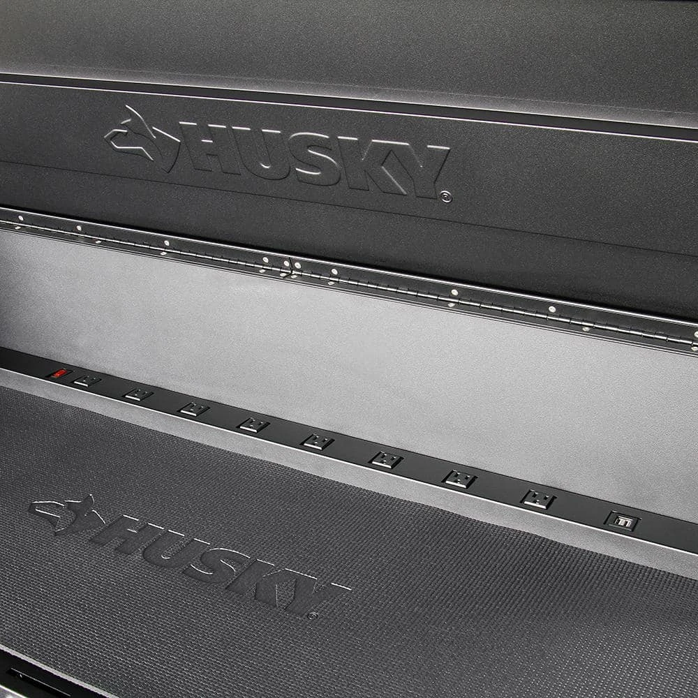 Husky 56 In. W X 22 In. D Heavy Duty 23-Drawer Combination Rolling Tool Chest And Top Tool Cabinet Set In Matte Black 11 Husky 56 In. W X 22 In. D Heavy Duty 23-Drawer Combination Rolling Tool Chest And Top Tool Cabinet Set In Matte Black - Image 11