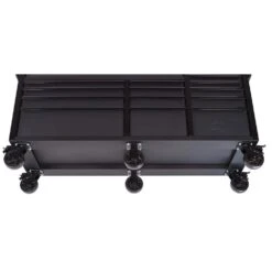 Husky Heavy-Duty 72 In. W X 24 In. D 15-Drawer Matte Black Mobile Workbench Cabinet With Solid Wood Top 16 Husky Heavy-Duty 72 In. W X 24 In. D 15-Drawer Matte Black Mobile Workbench Cabinet With Solid Wood Top -Husky Shop matte black with black trim husky mobile workbenches h72mwc15blk 1d 1000