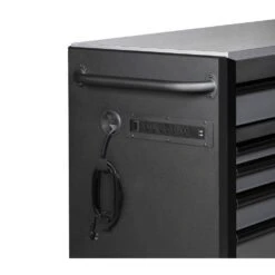 Husky 72 In. W X 24 In. D Heavy Duty 15-Drawer Mobile Workbench Cabinet Chest With Stainless Steel Top In Matte Black -Husky Shop matte black with black trim husky mobile workbenches h72mwc15dl 1f 1000