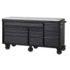 Husky Heavy-Duty 72 In. W15-Drawer Matte Black Mobile Workbench Cabinet With Stainless Steel Top 13 Husky Heavy-Duty 72 In. W15-Drawer Matte Black Mobile Workbench Cabinet With Stainless Steel Top -Husky Shop matte black with black trim husky mobile workbenches h72mwc15dl tl 64 1000