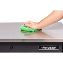 Husky Heavy-Duty 72 In. W15-Drawer Matte Black Mobile Workbench Cabinet With Stainless Steel Top 14 Husky Heavy-Duty 72 In. W15-Drawer Matte Black Mobile Workbench Cabinet With Stainless Steel Top -Husky Shop matte black with black trim husky mobile workbenches h72mwc15dl tl a0 1000