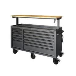 Husky Tool Storage 62 In. W Heavy Duty Matte Black Mobile Workbench Cabinet With Adjustable Height Wood Top 20 Husky Tool Storage 62 In. W Heavy Duty Matte Black Mobile Workbench Cabinet With Adjustable Height Wood Top -Husky Shop matte black with black trim husky mobile workbenches holc6214bb1mys 66 1000