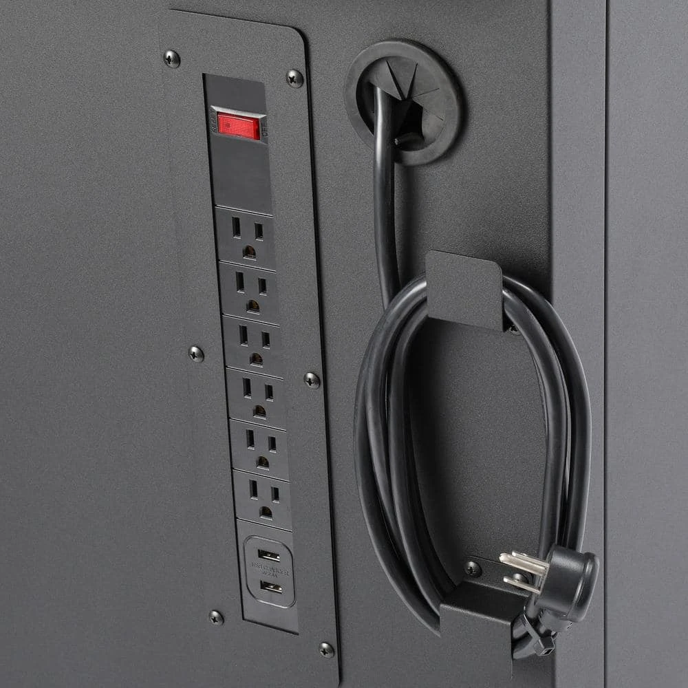 Husky Tool Storage 62 In. W Heavy Duty Matte Black Mobile Workbench Cabinet With Adjustable Height Wood Top 8 Husky Tool Storage 62 In. W Heavy Duty Matte Black Mobile Workbench Cabinet With Adjustable Height Wood Top - Image 8