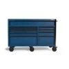 Husky Heavy-Duty 61 In. W X 24 In. D Mobile Workbench In Matte Blue -Husky Shop matte blue husky side tool cabinets lockers hotc8010bb1d 64 1000
