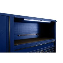 Husky Heavy-Duty 61 In. W Top Chest Hutch, Matte Blue -Husky Shop matte blue husky side tool cabinets lockers hotc8010bl1u 4f 1000