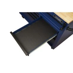 Husky 52 In. W X 25 In. D Heavy Duty 9-Drawer Mobile Workbench Tool Chest With Adjustable-Height Solid Wood Top In Matte Blue 27 Husky 52 In. W X 25 In. D Heavy Duty 9-Drawer Mobile Workbench Tool Chest With Adjustable-Height Solid Wood Top In Matte Blue -Husky Shop matte blue with black trim husky mobile workbenches holc5209bl1m 76 1000