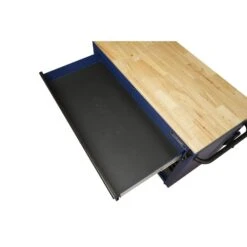 Husky 52 In. W X 25 In. D Heavy Duty 9-Drawer Mobile Workbench Tool Chest With Adjustable-Height Solid Wood Top In Matte Blue 22 Husky 52 In. W X 25 In. D Heavy Duty 9-Drawer Mobile Workbench Tool Chest With Adjustable-Height Solid Wood Top In Matte Blue -Husky Shop matte blue with black trim husky mobile workbenches holc5209bl1m c3 1000