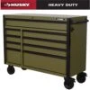 Husky Heavy Duty 52 In. W 9-Drawer Matte Army Green Rolling Tool Cabinet 24 Husky Heavy Duty 52 In. W 9-Drawer Matte Army Green Rolling Tool Cabinet -Husky Shop matte gray husky tool cabinets h52tr9hdv4army 64 1000