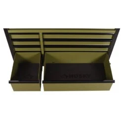 Husky Heavy Duty 52 In. W 9-Drawer Matte Army Green Rolling Tool Cabinet -Husky Shop matte gray husky tool cabinets h52tr9hdv4army 76 1000