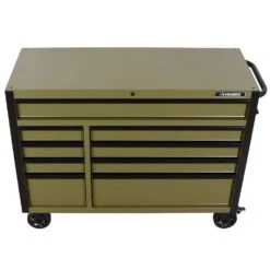 Husky Heavy Duty 52 In. W 9-Drawer Matte Army Green Rolling Tool Cabinet -Husky Shop matte gray husky tool cabinets h52tr9hdv4army a0 1000