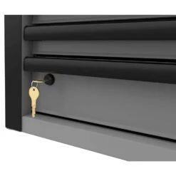 Husky Heavy-Duty 52 In. W 15-Drawer Matte Gray Steel Rolling Tool Chest Combo -Husky Shop matte gray husky tool chest combos h52ch6tr9hdv4gr 44 1000