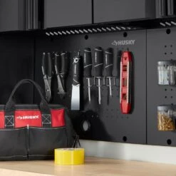 Husky 2-Pack Steel Pegboard Set In Black (24 In. W X 16 In. H) For Regular Duty Welded Steel Garage Storage System -Husky Shop matte husky pegboards g2400ap us 31 1000
