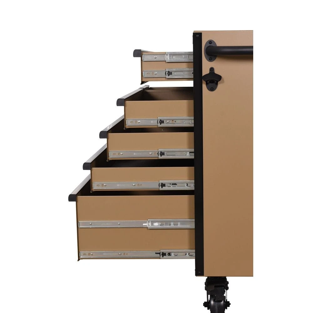 Husky Heavy Duty 52 In. W 9-Drawer Matte Tan Rolling Tool Cabinet 9 Husky Heavy Duty 52 In. W 9-Drawer Matte Tan Rolling Tool Cabinet - Image 9