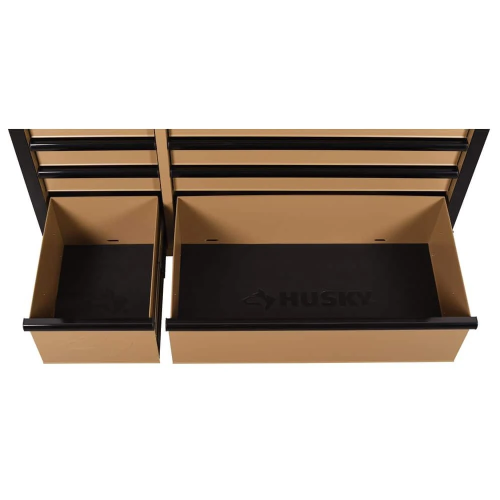 Husky Heavy Duty 52 In. W 9-Drawer Matte Tan Rolling Tool Cabinet 12 Husky Heavy Duty 52 In. W 9-Drawer Matte Tan Rolling Tool Cabinet - Image 12