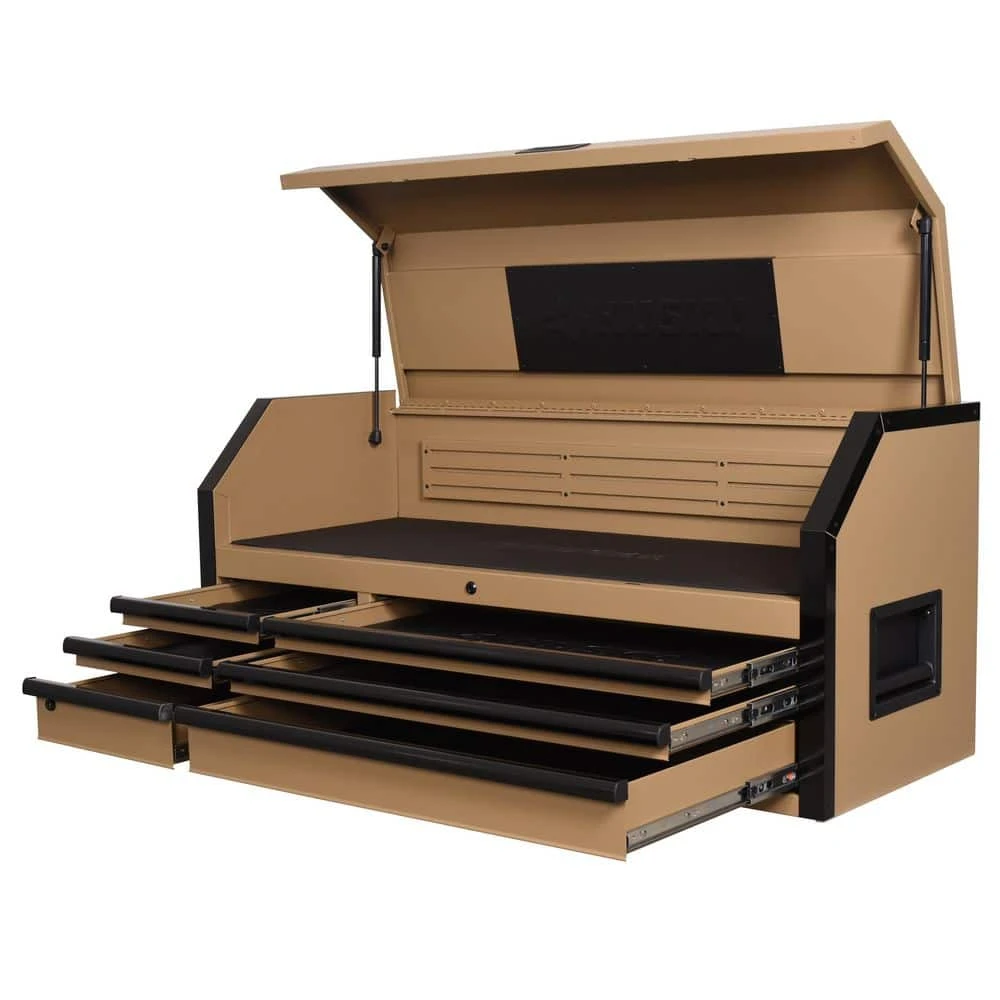 Husky Heavy Duty 52 In. W 6-Drawer Matte Tan Top Tool Chest 2 Husky Heavy Duty 52 In. W 6-Drawer Matte Tan Top Tool Chest - Image 2