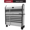 Husky Heavy-Duty 52 In. W 15-Drawer Matte White Steel Rolling Tool Chest Combo