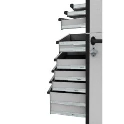 Husky Heavy-Duty 52 In. W 15-Drawer Matte White Steel Rolling Tool Chest Combo -Husky Shop matte white husky tool chest combos h52ch6tr9hdv4wh 77 1000