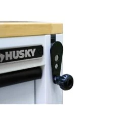Husky Tool Storage 72 In. W X 24 In. D 18-Drawer Heavy Duty Adjustable Height Mobile Workbench Cabinet In Matte White -Husky Shop matte white with black trim husky mobile workbenches holc7218bt1m 1f 1000
