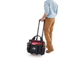 Husky 14 In. Rolling Tool Tote Bag -Husky Shop red and black husky tool bags gp 44316an13 44 1000