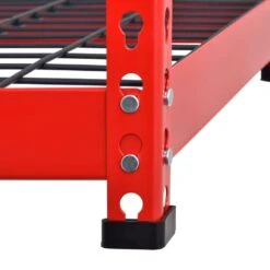 Husky 5-Tier Heavy Duty Steel Garage Storage Shelving Unit In Red (48 In. W X 78 In. H X 24 In. D) -Husky Shop red black husky freestanding shelving units mr482478w5 r d4 1000