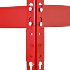 Husky 5-Tier Heavy Duty Steel Garage Storage Shelving Unit In Red (48 In. W X 78 In. H X 24 In. D) -Husky Shop red black husky freestanding shelving units mr482478w5 r fa 1000