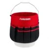 Husky 12 In. 30 Pocket Heavy Duty Bucket Jockey 5 Gallon In-Bucket Storage Tool Bag -Husky Shop red black husky tool bags hd10030 th 64 1000