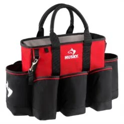Husky 14 In. 15 Pocket Open Top Supply Tool Bag -Husky Shop red black husky tool bags hd60014 th 1d 1000